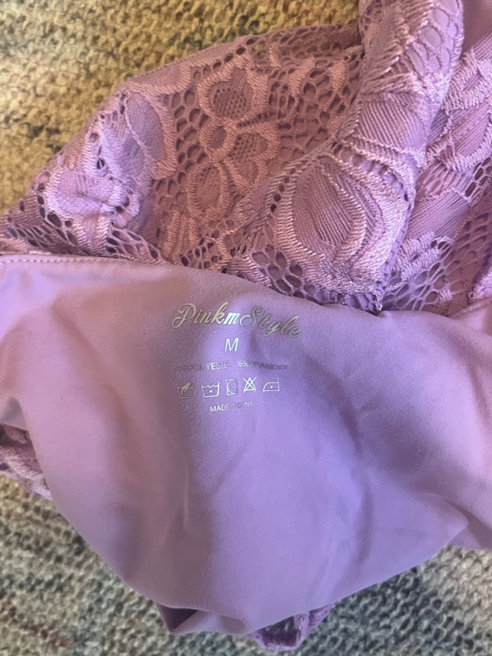 Amazon Lace Crop Top in Lavender